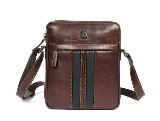 Polaris Leather Messenger Bag - Brown