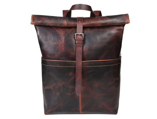 Trailblazer Luxe: Leather Backpack
