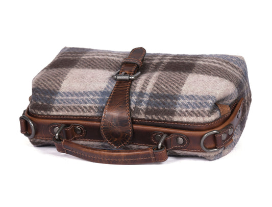 Quasar Leather Tweed Hand Bag