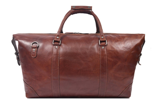 Leather Canvas Duffle Bag