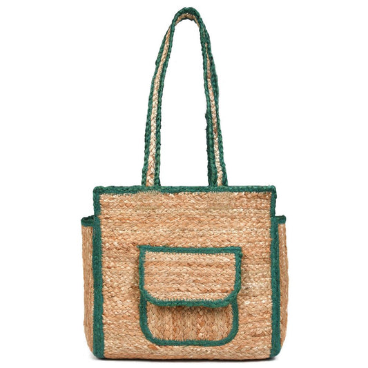 Urban Eco Jute Tote Bags - Turquoise
