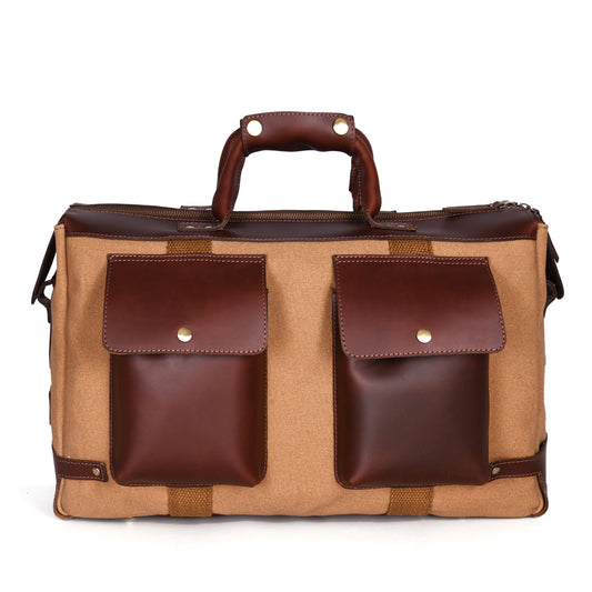 Nexus Leather Canvas  Duffle Bag