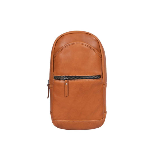 Stylish Tan Leather Daypack