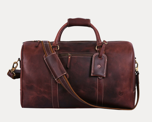 Premium Buffalo Leather Travel Weekender Bag