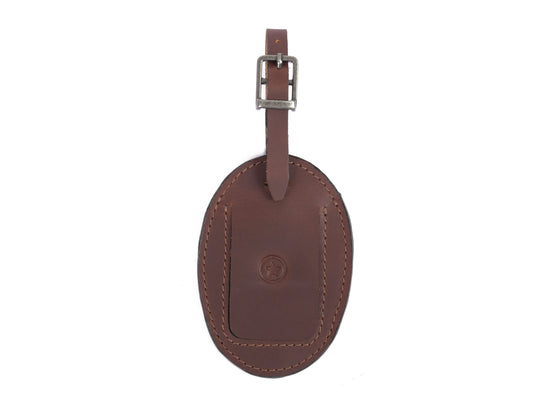 Zentilla Leather Bag Tag Brown