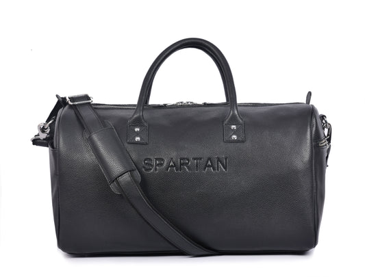 Leather duffle Bag - TB-110 - Black