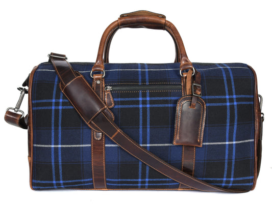 Quasar Tweed Leather Duffle Bag