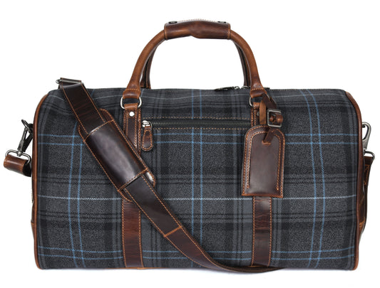 Quasar Tweed Leather Duffle Bag