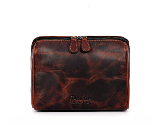 Leather Toiletry Bag wb-176 - Aaron Leather Goods 