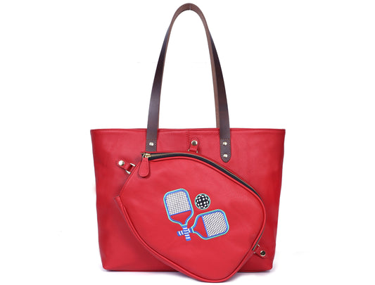 Pickleball Sport Tote Bag - Charming Red ( LB-688 )