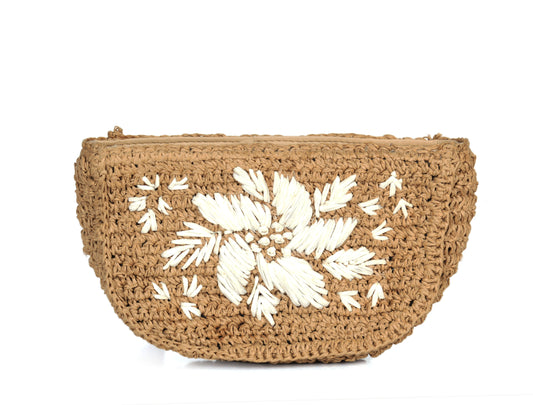 Handwoven straw belt bag | LB-744