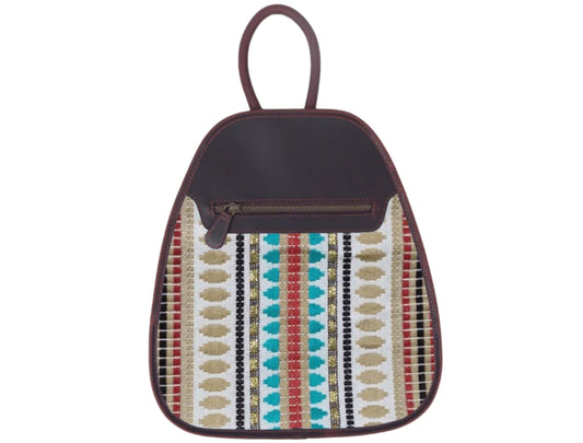 Hampshire Backpack Jacquard with Leather - Brown