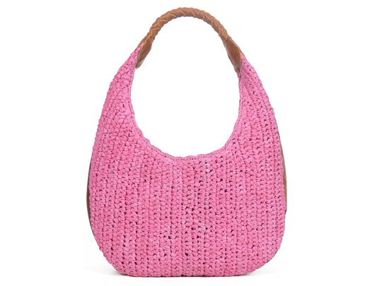 San Jose Raffia Solid Hobo Bag | LB-606Solid