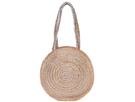 Organic Jute Round Hand Bag   | LB-696