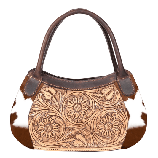 Wisconsin Western Hair on Hide Tooled Handbag | ( LB-508 )