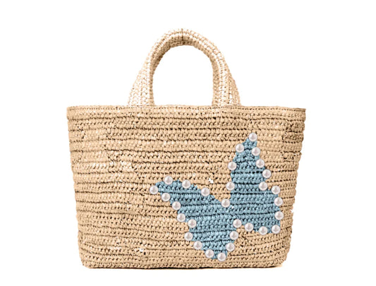 Nature Love Rustic Raffia Aztec Handbag