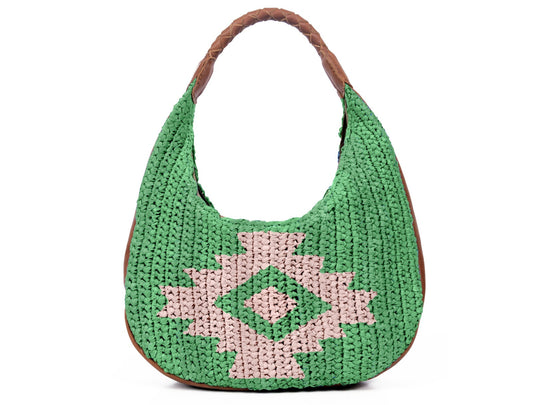 Scarlett Raffia Hobo Bag